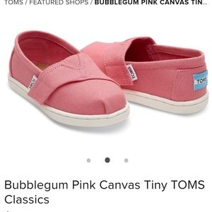 New Tiny Toms Bubblegum Pink